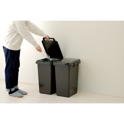 ゴミ箱 45L 連結 屋内外兼用 ダークグレー