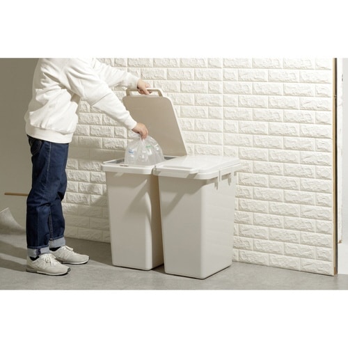 ゴミ箱 70L 連結 屋内外兼用 グレー