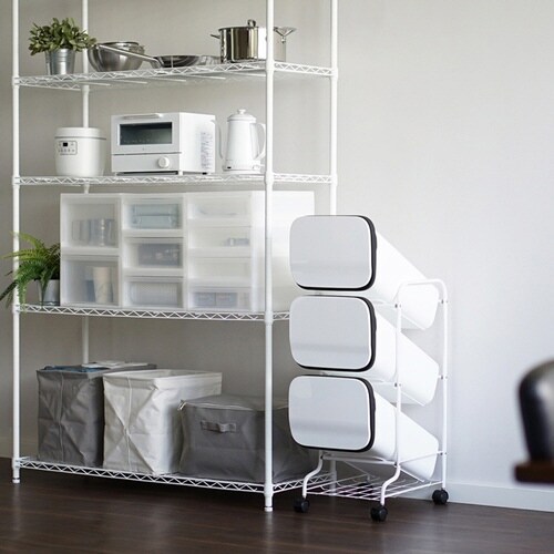 ゴミ箱 3段 Nスムース ホワイト