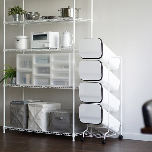 ゴミ箱 4段 Nスムース ホワイト