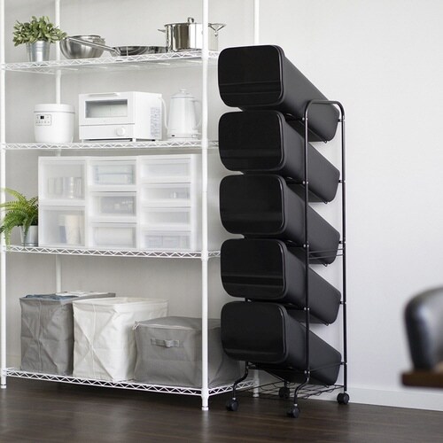 ゴミ箱 5段 Nスムース ブラック