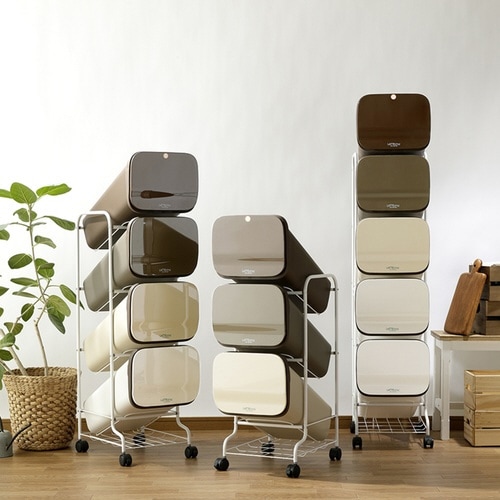 ゴミ箱 3段 Nラテスタイル