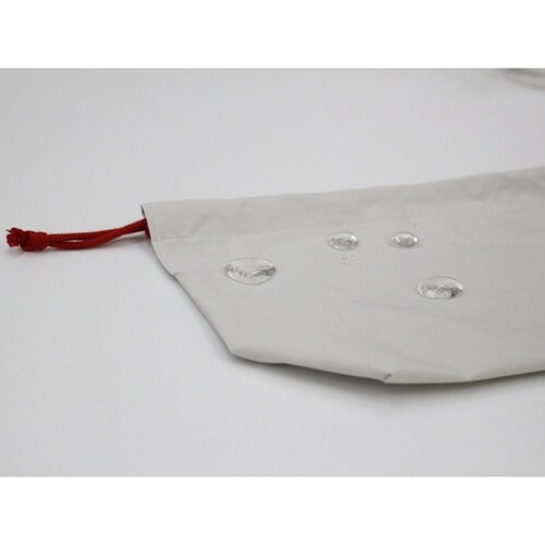 弁当袋 汁漏れに強い巾着袋 撥水 ライトグレー