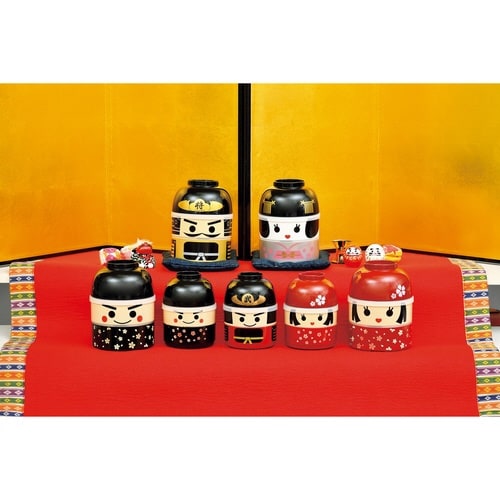 お弁当箱 2段 お椀付き こけし弁当 武将