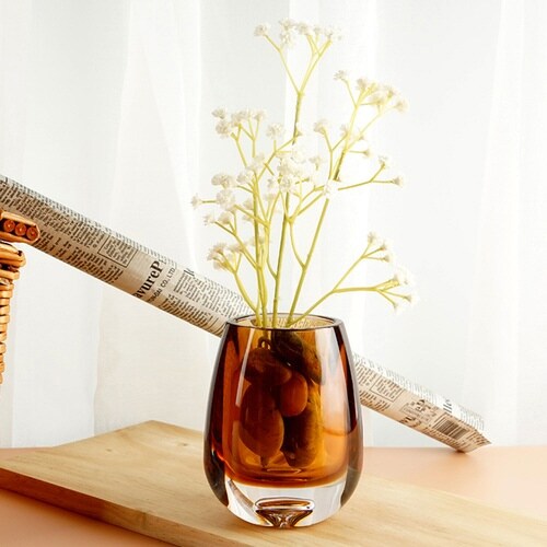 花瓶 PVティアドロ ブラウン