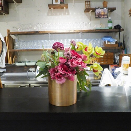 植木鉢 AMシリンダーポット 4号 ゴールド