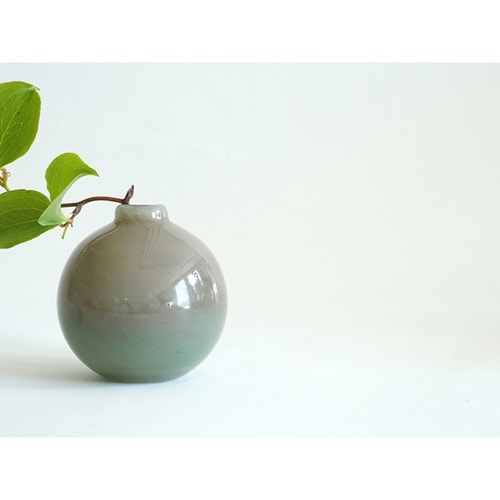 花瓶 DGポロベース グリーンブラウン