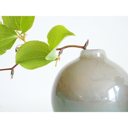 花瓶 DGポロベース グリーンブラウン