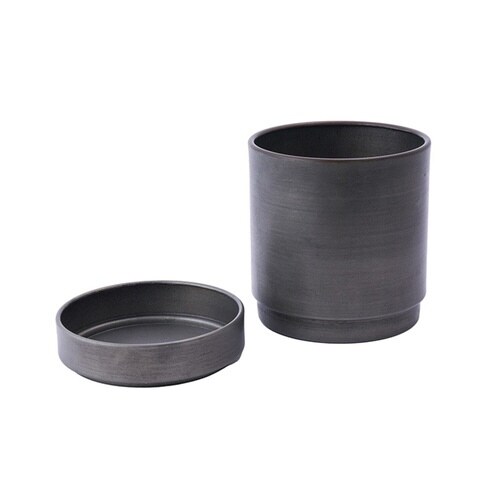 植木鉢 MC円柱メタルECOポット ダークブラック