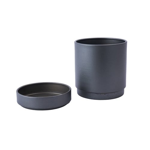 植木鉢 MC円柱メタルECOポット クールグレー