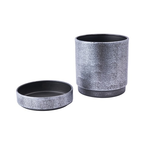 植木鉢 シルバーブラック