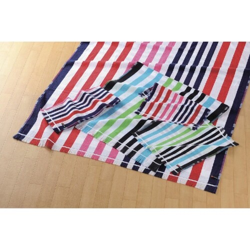 バスタオル ポルトホワイト&チェック レッド