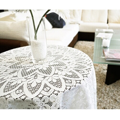 テーブルクロス 150cm 撥水加工 円 ベージュ