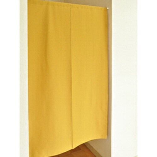 のれん パリエ 85×150cm 防炎 マスタード