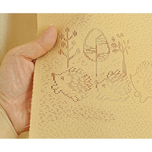 のれん ハリネズミ柄 85×150cm ベージュ