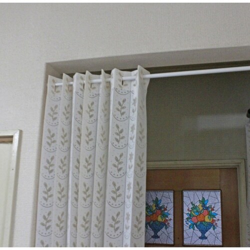 アコーディオンカーテン 小花柄 アイボリー