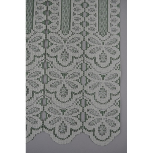 アコーディオンカーテン 二段カット グリーン