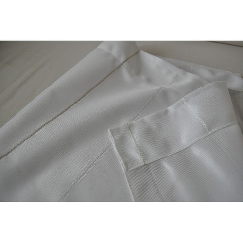 レースカーテン 小窓 UVカット ストライプ