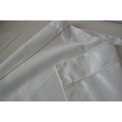 レースカーテン 小窓 UVカット ストライプ