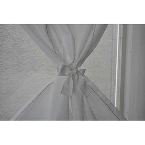 レースカーテン 小窓 UVカット ストライプ