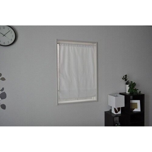 レースカーテン 小窓 UVカット ストライプ