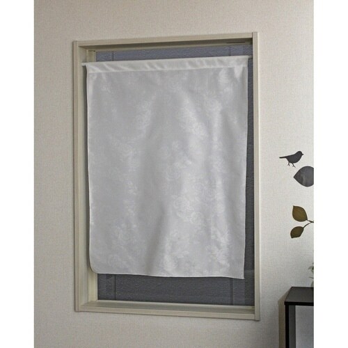 レースカーテン 小窓 UVカット バラ