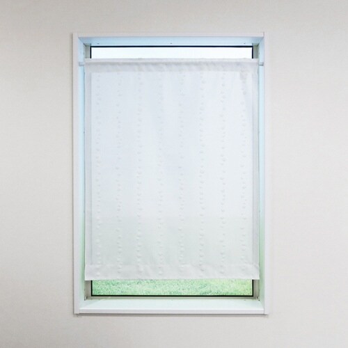 レースカーテン 水玉ドット柄 小窓 ホワイト