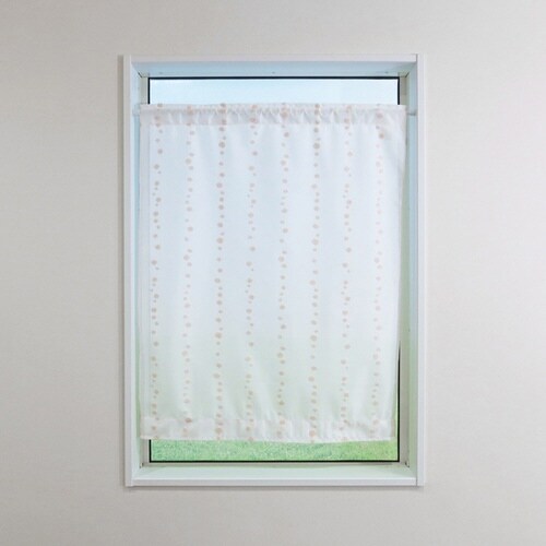 レースカーテン 水玉ドット柄 小窓 ピンク