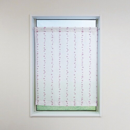 レースカーテン 水玉ドット柄 小窓 パープル