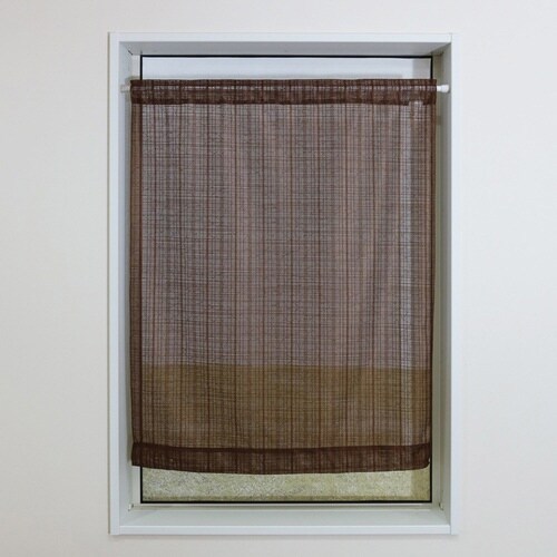 レースカーテン 小窓 ブラウン