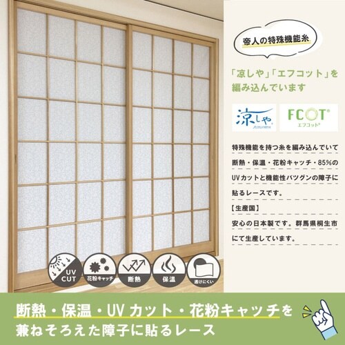 障子紙 障子に貼るレース カール