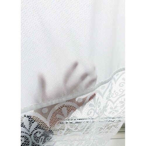 レースカーテン 小窓 フリル付き