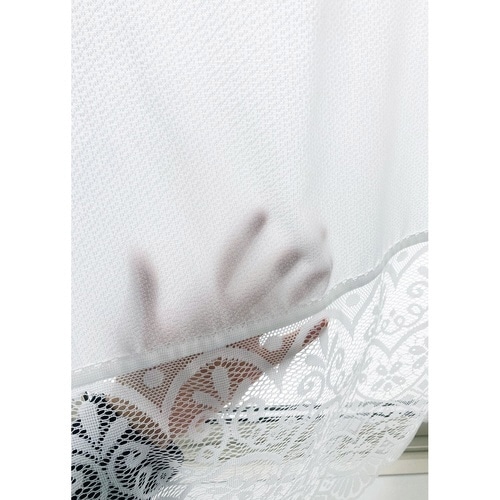 レースカーテン 小窓 フリル付き