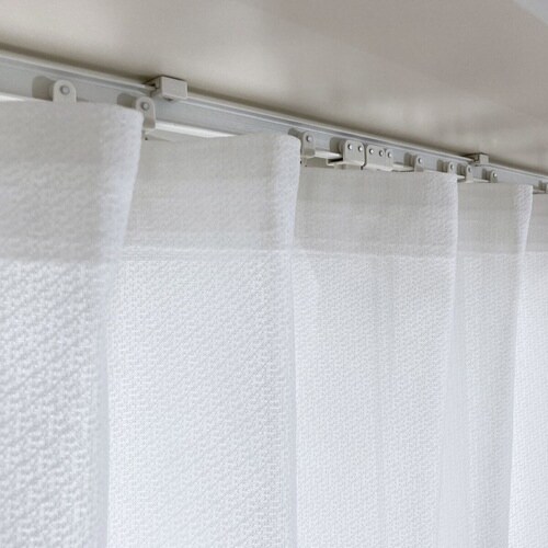 レースカーテン 小窓 フリル付き