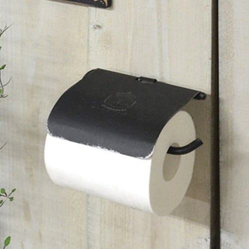トイレットペーパーホルダー ブラック