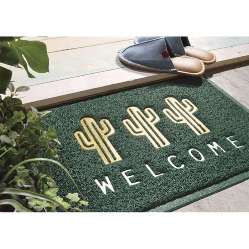 玄関マット 40×60cm 屋外 屋内 カクタス