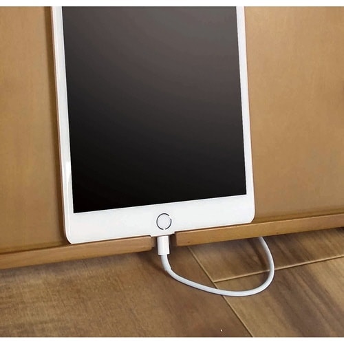 タブレットスタンド 2way 卓上 木製 ブラウン