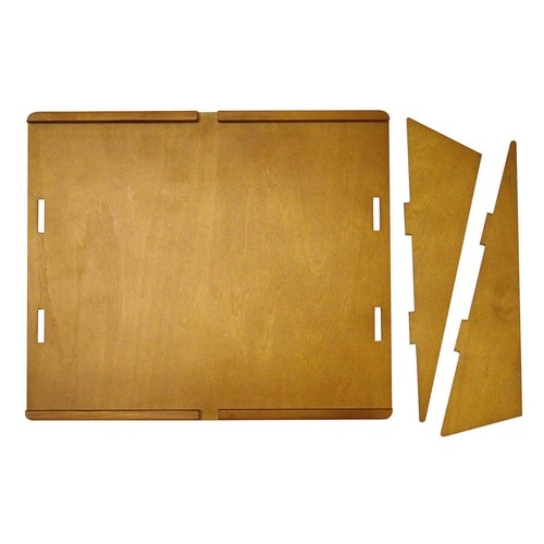 タブレットスタンド 2way 卓上 木製 ブラウン