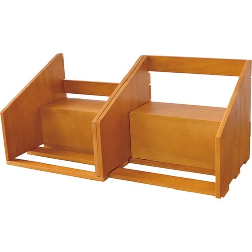 ブックスタンド スライド式 2段 本棚