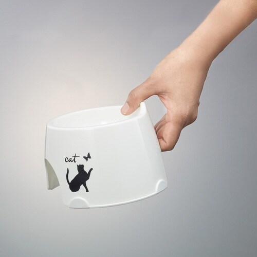 フードボウル すべり止め付き 猫専用 ホワイト