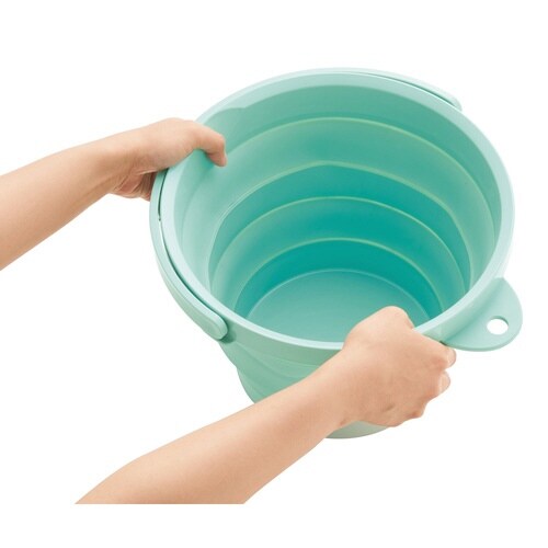 バケツ 折りたたみ 8L ミントグリーン