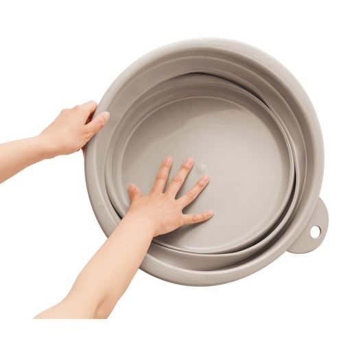 バケツ 折りたたみ 12L ソフトタブ ベージュ
