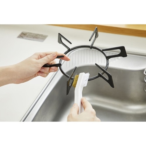 五徳 ブラシ ガスレンジブラシ スクレイパー付き