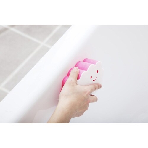 バススポンジ ペタッと貼りつく ピンク