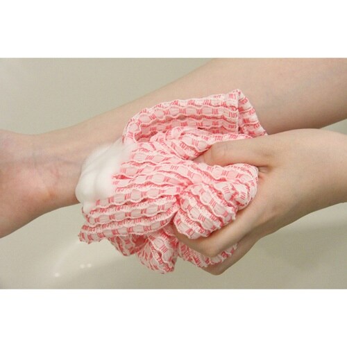 ボディタオル 泡ボディソープのタオル ピンク