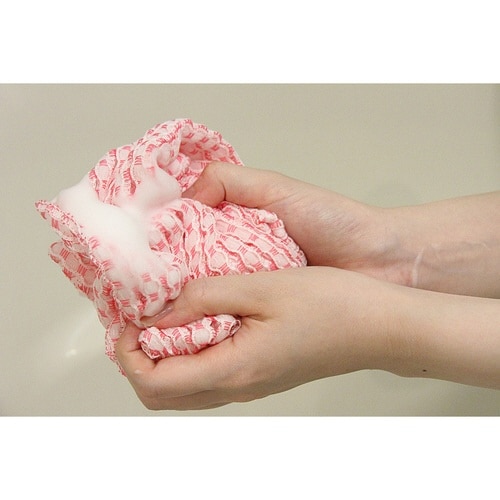 ボディタオル 泡ボディソープのタオル ピンク
