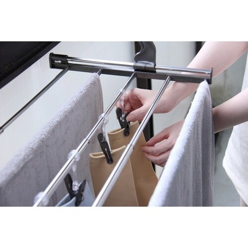ランドリーラック 伸縮 伸縮ランドリーピンチ付き