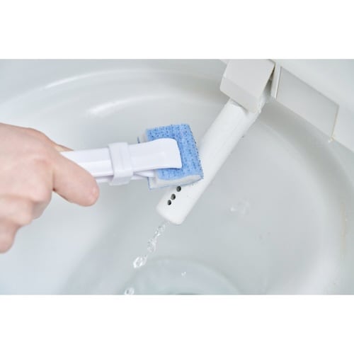 スポンジ ブラシ 水だけ スッキリブラシ 柄付き
