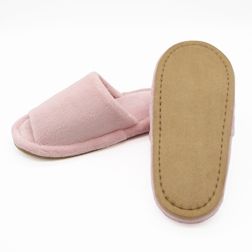 スリッパ マイクロファイバー 外縫い ライトピンク