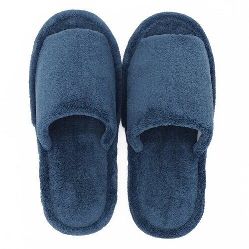 スリッパ マイクロファイバー 外縫い L ネイビー